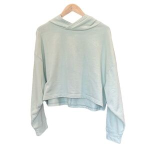 Fabletics Cropped Hoodie in Light Blue - Size M